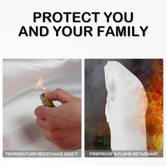 Flasld Large Fire Blanket For Home And Kitchen 6 Ft X 8 Ft Fiberglass Welding