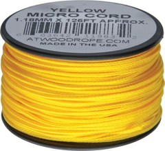 High Tech Braided Micro Cord 125ft Polyester/Nylon, Strength 100 lbs, USA Made &