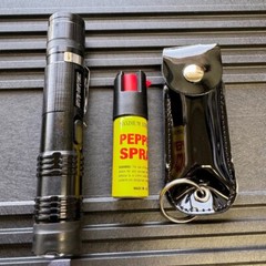 Stingtec Stun Gun LED Light & Survivor Pepper Spray Most Powerful Allowed in USA