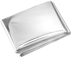 HB-10 Emergency Mylar Thermal Blankets – 10 Pack, 84″ X 52″, Silver – Reflective