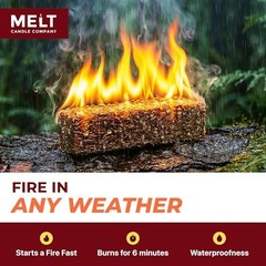 Fire Starter Squares, 160 pcs – Charcoal Fire Starters for Campfires, Grill,