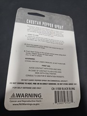 Cheetah Pepper Spray Max Strength Self Defense UV Dye 12ft Black Bling Keychain