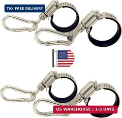 Flagpole Clip with Carabiner for Rope Loop Flagpole Bracket Stainless Steel Flag