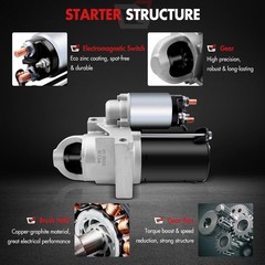 Gdsmotu Starter Replacement For Gmc For Jimmy 4.3L 1992-1996 For Gmc For Savana