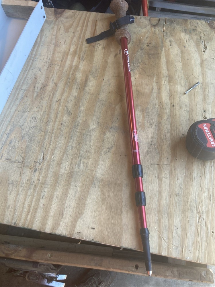 Swissgear Aluminum Extendable/ Collapsible Walking Pole, Red, Used