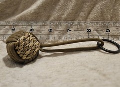 550 Paracord 1″ Nautical Ball Decorative Monkey’s Fist 5″, Key Fob/Chain