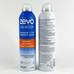 Zevo On-Body Mosquito + Tick Repellent Spray 6 oz 2 Pack Odorless Non-Sticky New