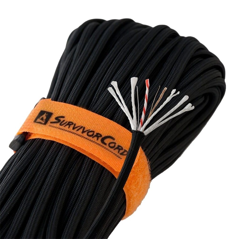 SurvivorCord 100FT Military Grade Paracord Durable Camping Outdoor Survival Rope