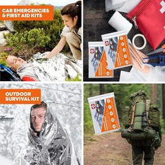ANLOKE Emergency Blankets Mylar Thermal Blanket,(10 Pack) of Gigantic Space Blan