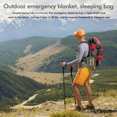 3 Pack Emergency Sleeping Bag Emergency Survival Sleeping Bag with Signal Whistle, What…