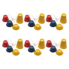 6 Set Durable Rubber Golf Tees with Multiple Heights for Driving Range Training