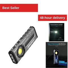 HOTLIGH ZF8313 Rechargeable LED Flashlight 2000 Lumens UV RGB Magnetic