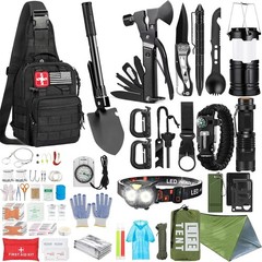 294 Pcs Survival Kit, Emergency Gear & First Aid Kit for Men Dad