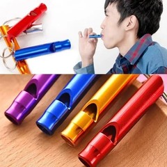 4PCS Aluminum Emergency Whistle Keychain Loud Survival Camping Safety