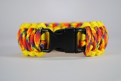 550 Paracord Survival Bracelet King Cobra Yellow/Phoenix Rising Made in the USA