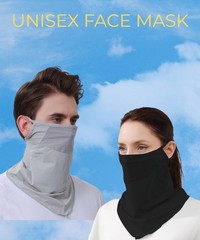 Cooling Balaclava Face Mask UPF 50 Sun Protection One Size, Dark Grey