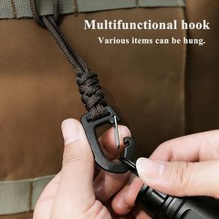 Paracord Keychain Carabiner, Lanyard Paracord Carabiner with Strap Backpack Buck