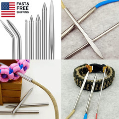 14Pcs Paracord Stitching Set Stainless Steel Lacing Needles FID Knotter Tools w