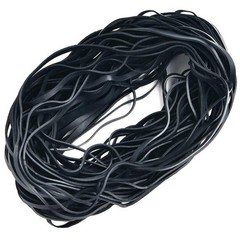 AMUU Rubber Bands Large Black 50 Pack 8inches Rubbers 50 PACK, 50