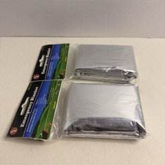 SE Emergency Blanket EB1310 2-Pack Mylar Survival Thermal Camping Hiking 52×84