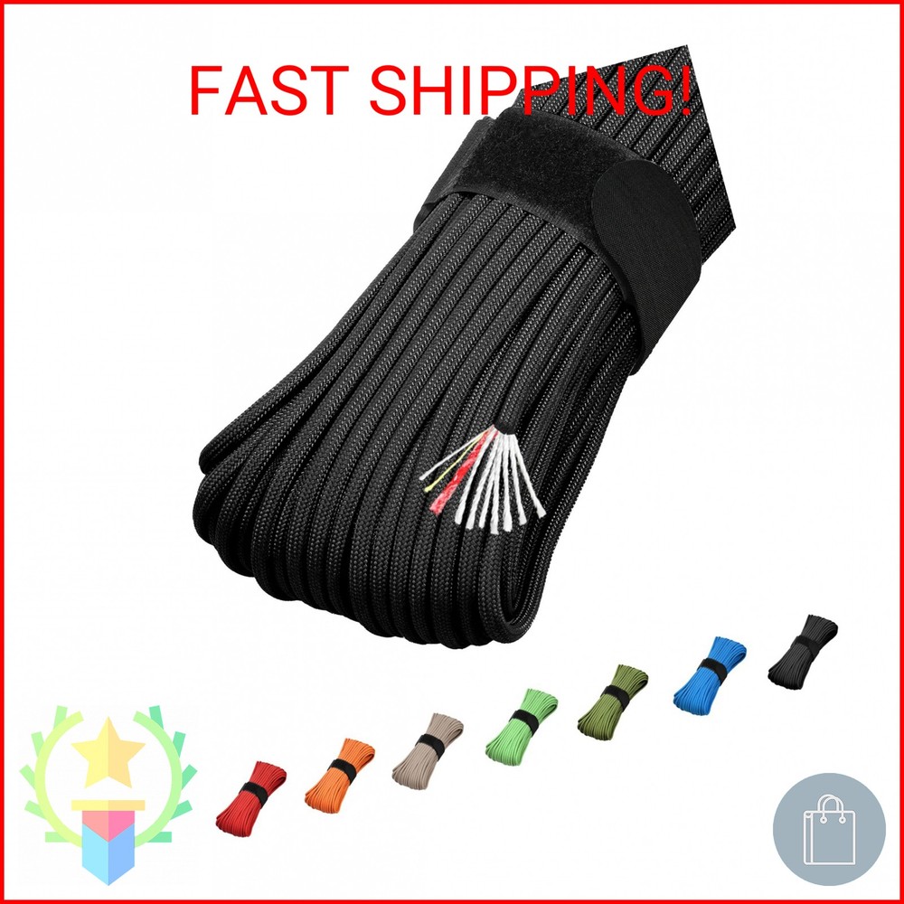 Survival Paracord 550 Fire Paracord Survivor Cord Nlyon Rope 10 Strands US Milit