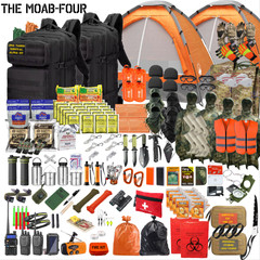 72+ Hour 4-Man Emergency / Survival Kit / Bug Out Bag / Tactical Backpack
