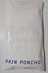MAD DASHER ADULT HOODED PLASTIC RAIN PONCHO, Grasshopper Mower Logo, New, 4 PK