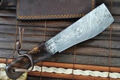 Handmade Damascus Hunting Knife Machete