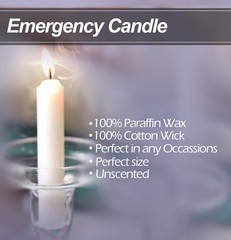 Hyoola Emergency Candles, White Short Tapers, Unscented Emergency Candle for Hom