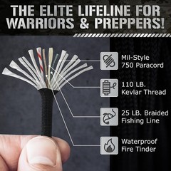 Titan Paracord 750 25ft 1000lb Strength