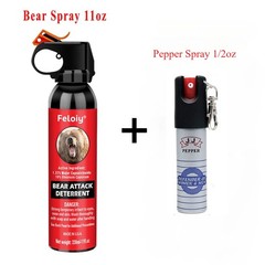 Feloiy Bear Repellant Spray 11oz with 1 Pack Free peper spray 1/2oz