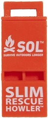 S.O.L. Slim Rescue Howler Whistle, 2ct (Pack of 3)