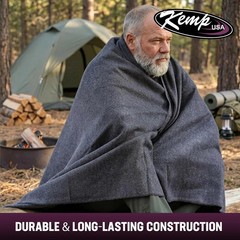 Kemp USA Emergency Relief Blanket Gray 60 x 84 Inch Multipurpose Disaster Prepar