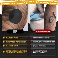 20 Count Black Adhesive Freestyle Libre Patch Waterproof Sweatproof Diabetic