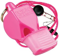 Classic CMG Whistle with Lanyard RefereeCoach, Safety AlertPink