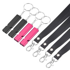 Emergency Whistle, 4 Pcs & Black/Rose Red – Fitting for (Outdoor Camping/Hiking)