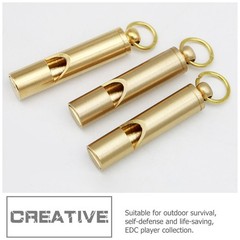 3Pcs Vintage Copper Whistles Referee Survival Keychain Pendant