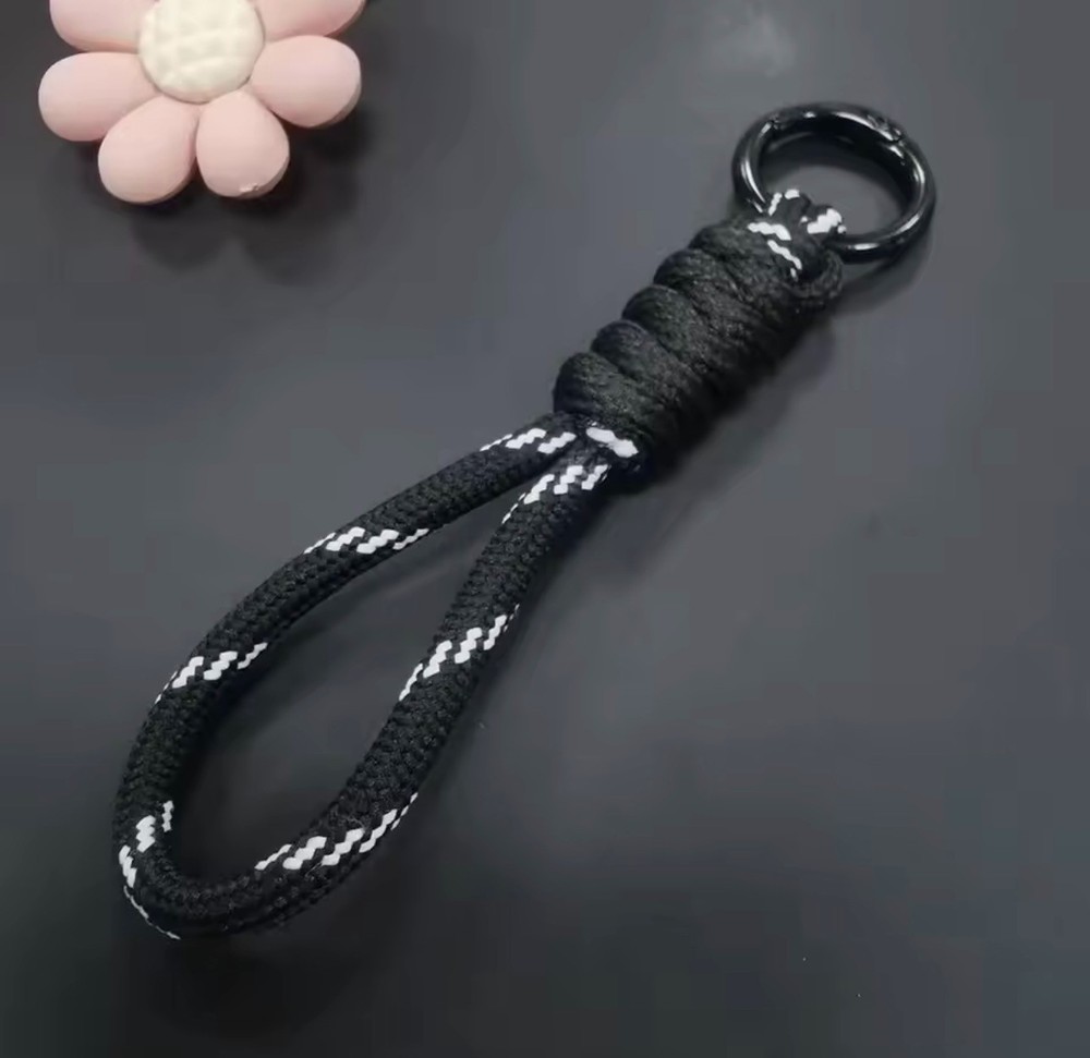 Handmade Paracord Keychain Wrist Lanyard Braided Survival Strap Key Ring