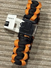 8 Orange/black Everbilt 9’ Paracord Emergency Survival Hunting Hiking Bracelets