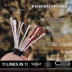 GOLBERG Wilderness Cord for Outdoor Survival – 625 Pound Tested – USA Made