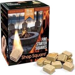 Fire Starter Squares (72 Pack) – Starters for 72 Squares, Brown