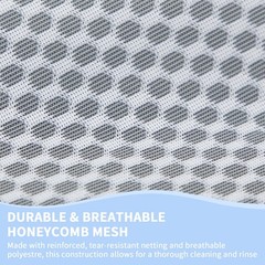 SUOSEC Laundry Bags Mesh Wash for Delicates with 12PCS-12X16IN, White