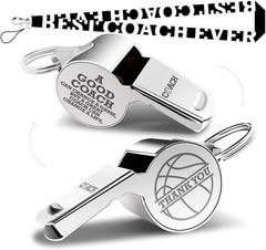 Stainless Steel Coach Whistle with Lanyard Loud 120db Referee Training Emergency