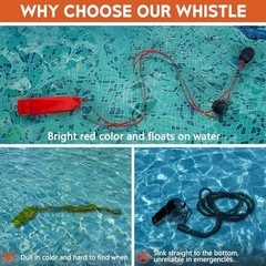 Emergency Whistles Survival, 2PCs Super Loud Double Tube Safety Whistles with