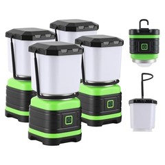 LED Camping Lantern, Battery Powered LED Lights Camping Essentials, Portable 4
