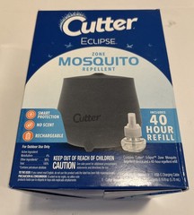 Cutter Eclipse Zone Mosquito Repellent Rechargeable w/ Refill + 11 Refills 40hr