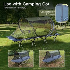 Pop-Up Mosquito Net Tent Folding Mosquito Net Zipper Double Door Netting Tent