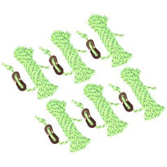 6 Pack Reflective Rope Buckle Camping Tent Guy Ropes Windproof String