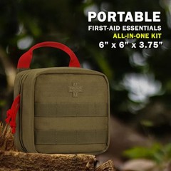 Everlit 180 Pieces Tactical First Aid Kit IFAK Molle EMT Pouch Coyote Brown