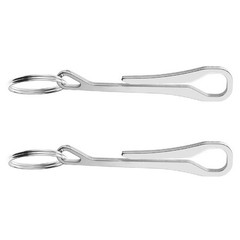 2Pcs Key Ring Buckles Stainless Steel Clips for Pocket Keychains and Bags